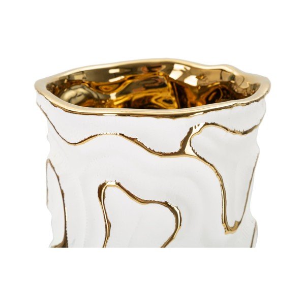 Vază albă-aurie din ceramică (înălțime 25 cm) Adore – Mauro Ferretti-image-4