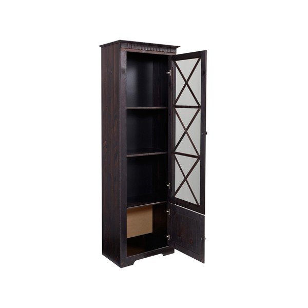 Vitrină maro închis din lemn de pin 180x35 cm Lisa – Støraa-image-2