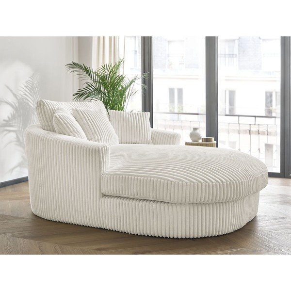 Fotoliu bej cu tapițerie din catifea reiată Belem – Bobochic Paris-image-1