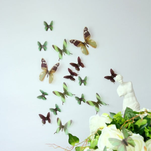 Autocolant 3D Walplus Streak Butterfly Green