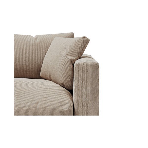 Canapea din catifea reiată crem 220 cm Comfy - Scandic-image-4