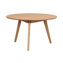 Măsuță de cafea în culoare naturală rotundă cu aspect de lemn de stejar 90x90 cm Yumi - Rowico