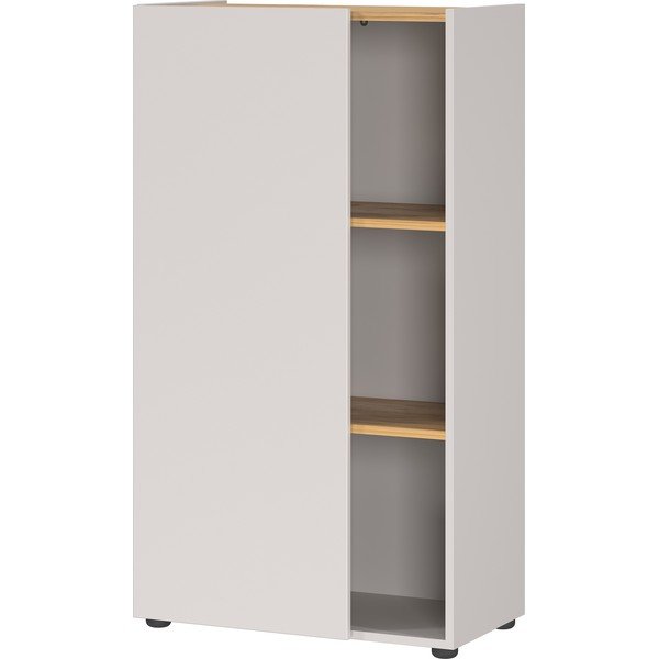 Bibliotecă crem cu aspect de lemn de stejar 61x110x34 cm Adrano – Germania-image-2
