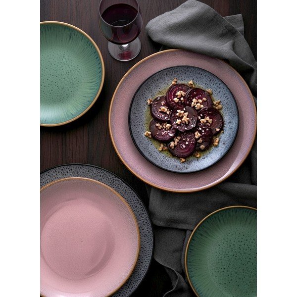 Farfurie roz pentru desert  din ceramică ø 20,5 cm Glaze – Orion-image-1