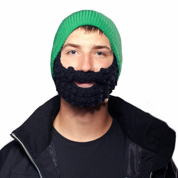 Căciulă cu barbă, Beardo Attached, verde-negru