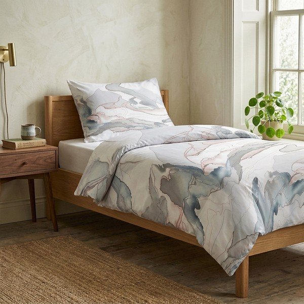 Lenjerie de pat din bumbac pentru pat de o persoană 140x200 cm Tramin – Cotton House-image-1