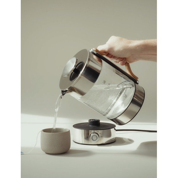 Ceainic electric argintiu din sticlă 1,2 l Emma – Stelton-image-1