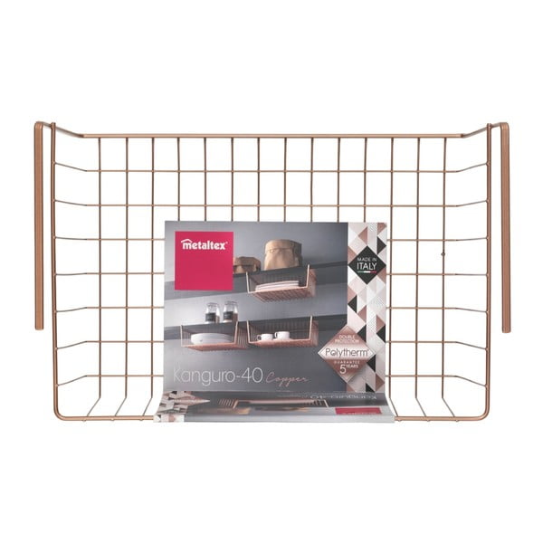 Coș de agățat pe raft arămiu, lățime 40 cm  Metaltex -image-4