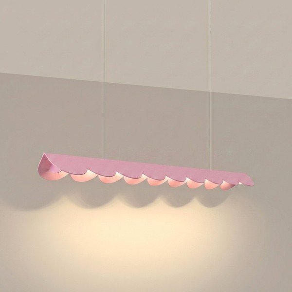 Lustră roz LED din aluminiu BISCUIT – Thoro-image-1