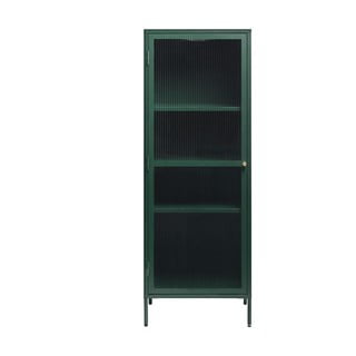 Vitrină din metal Unique Furniture Bronco, înălțime 160 cm, verde