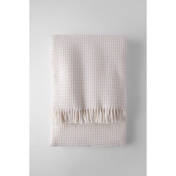 Pled Euromat Waffel Cream, 140 x 180 cm, crem