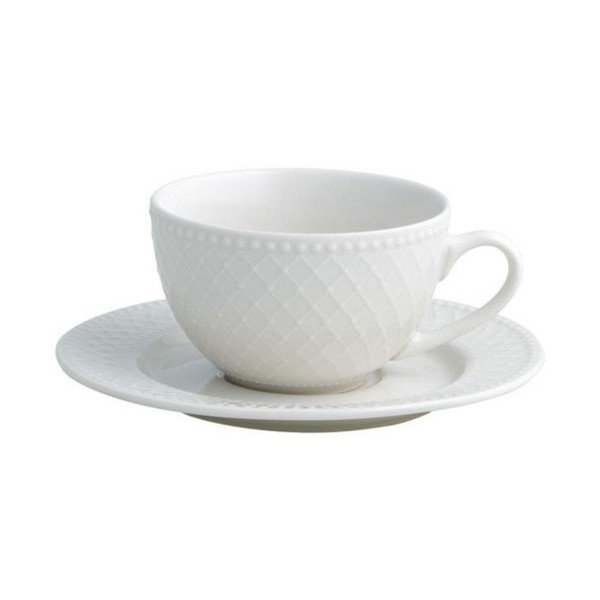 Set 2 cești cu farfurioare Brandani Burlesque, 200 ml