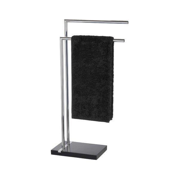 Suport din oțel inoxidabil pentru prosoape Wenko Noble, negru-image-1
