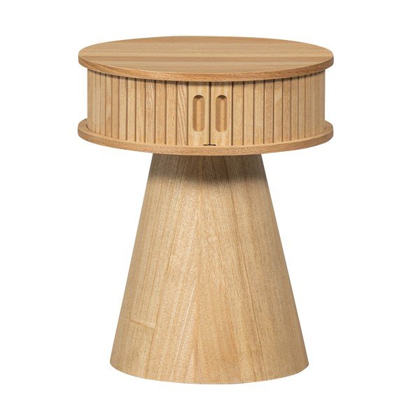 Noptieră în culoare naturală cu aspect de lemn de pin Karri – WOOOD