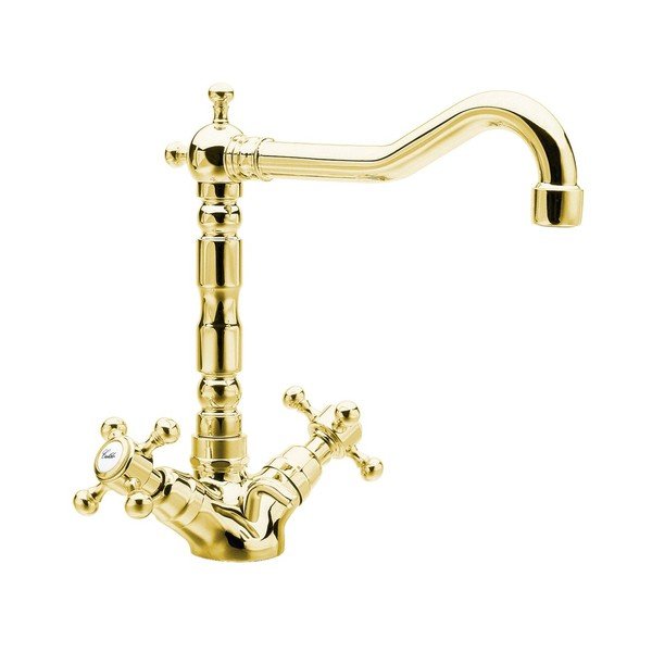 Baterie aurie pentru chiuvetă înaltă Antea – Sapho