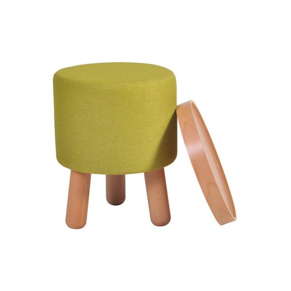 Taburet/măsuță cu blat detașabil Garageeight Molde, ⌀ 35 cm, verde-image-1