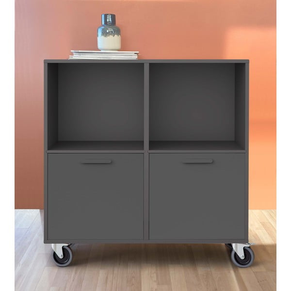 Comodă mobilă Keep by Hammel, negru-image-1