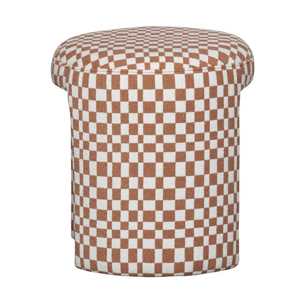 Scaun tip taburet portocaliu tapițat Charlie – WOOOD-image-3