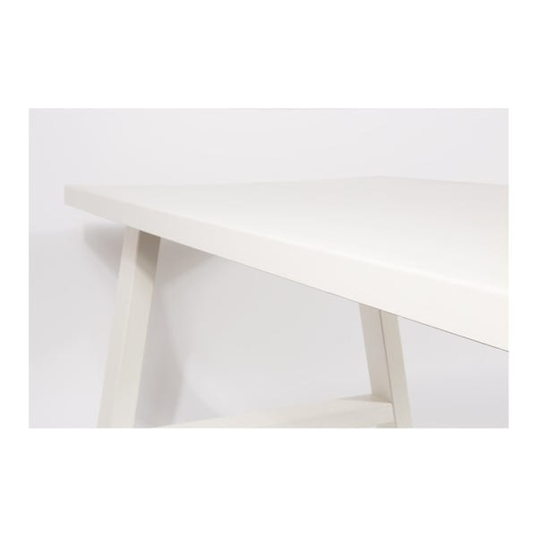 Masă din lemn masiv Zuiver A Framed, 200 x 90 cm, alb-image-1