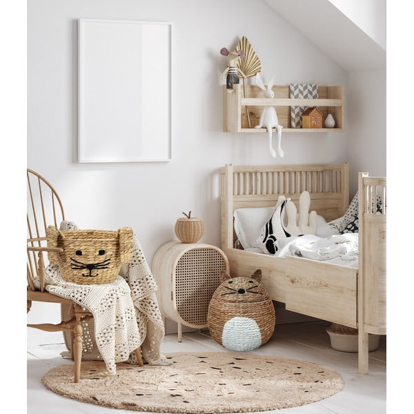 Coș de jucării pentru copii în culoare naturală din zambilă de apă ø 40x43 cm Cat – Compactor-image-2