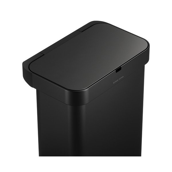 Coș de gunoi negru cu senzori de deschidere din oțel 58 l Sensor – simplehuman-image-1