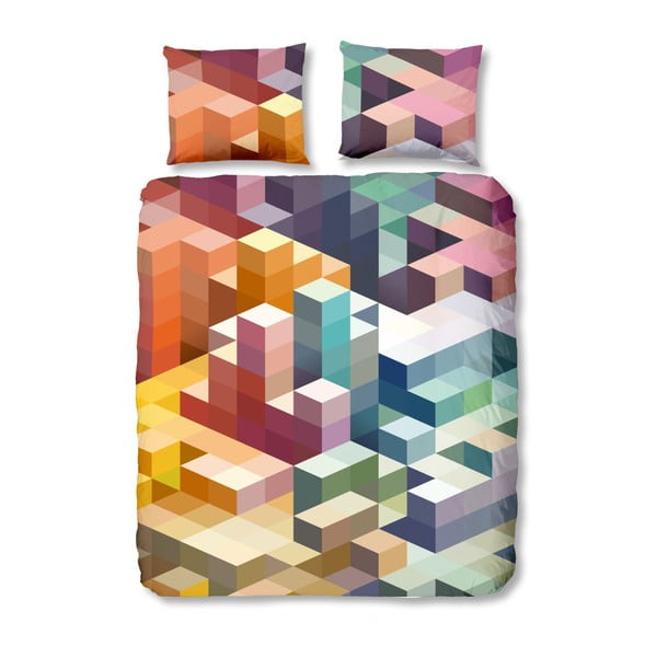 Lenjerie de pat din bumbac Muller Textiels Cubes, 240 x 200 cm