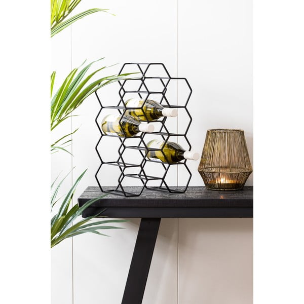 Suport de vin din metal negru pentru 12 sticle Salbris - Light & Living-image-3