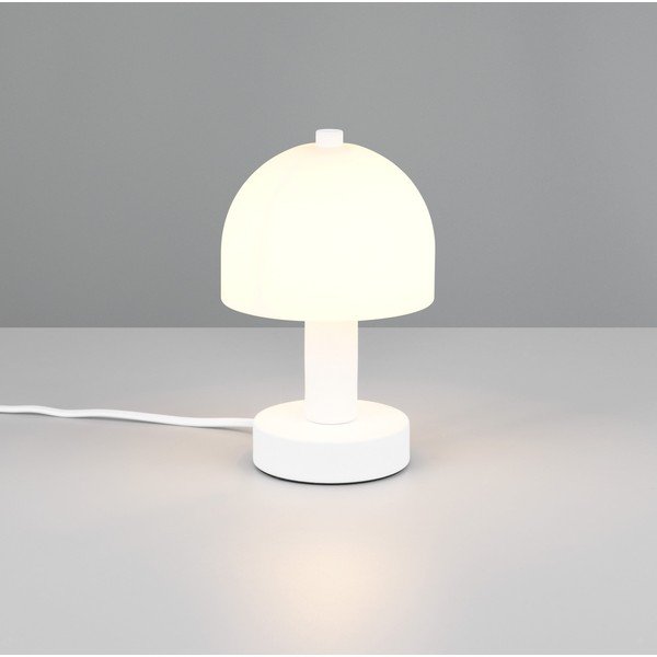 Veioză albă cu abajur din sticlă (înălțime 19 cm) Glenn – Reality-image-1
