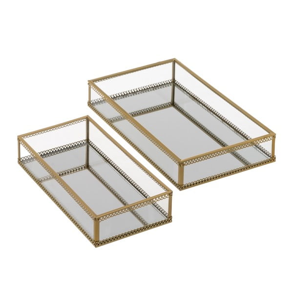 Tăvi decorative 2 buc. din metal 14x24 cm – Casa Selección