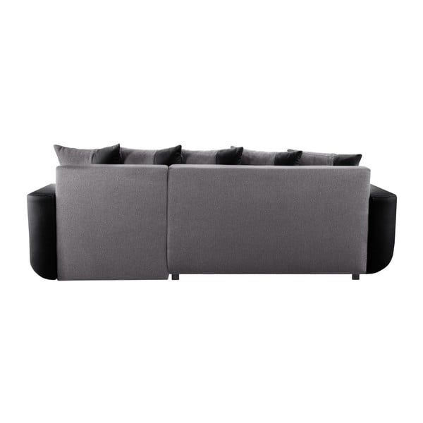 Canapea cu șezlong partea dreaptă Interieur De Famille Paris Destin, gri - negru-image-2