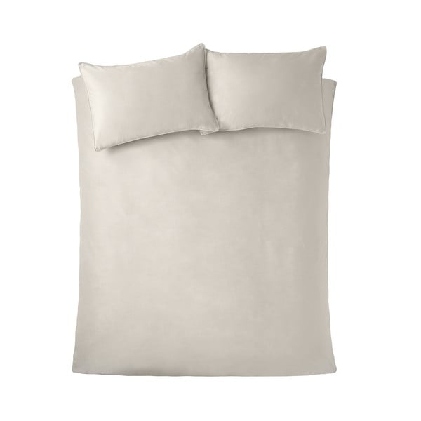 Lenjerie de pat crem din catifea pentru pat dublu, extinsă 230x220 cm Kingsley – Catherine Lansfield