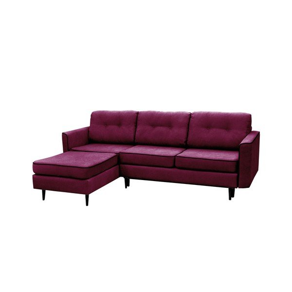 Colțar extensibil Mazzini Sofas Dragonfly, extensie partea stângă, violet-image-1