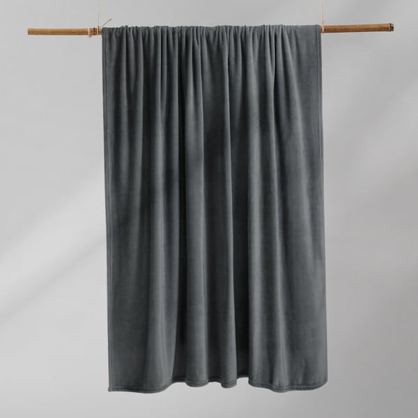 Pătură din microfibră DecoKing Mic, 200 x 220 cm, gri închis-image-3