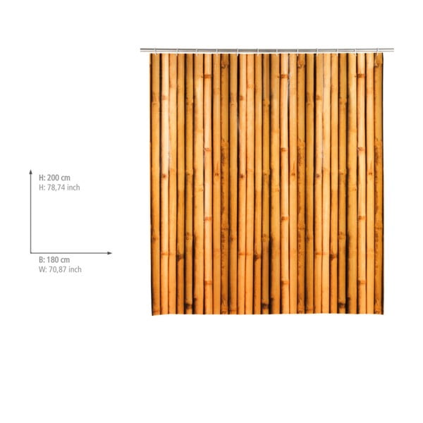 Perdea de duș Wenko Babusa, portocaliu-image-1