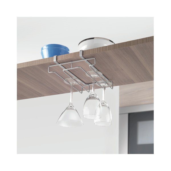 Suport suspendat pentru 8 pahare Metaltex Glass, lungime 20 cm-image-1