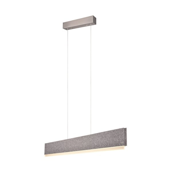 Lustră gri LED cu control vocal/cu control prin aplicații mobile cu abajur textil Cicara – CINQUE-image-1