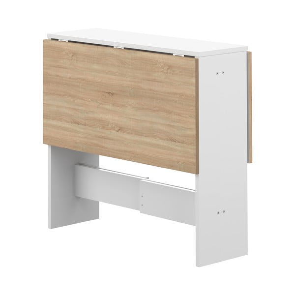 Masă de dining extensibilă cu blat cu aspect de lemn de stejar 76x28 cm Papillon – TemaHome-image-2