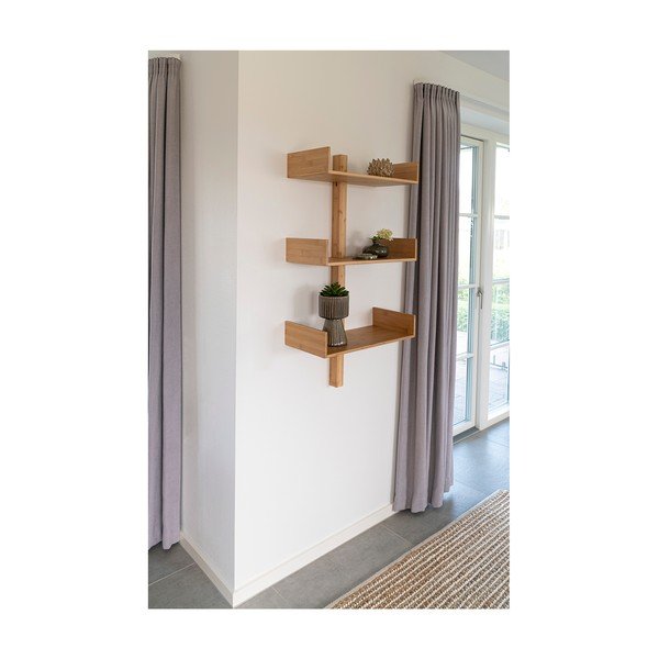 Raft în culoare naturală etajat din bambus 50 cm Villa – House Nordic-image-1