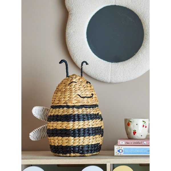 Coș de jucării pentru copii în culoare naturală din zambilă de apă 20x18x30 cm Finn – Bloomingville Mini-image-1