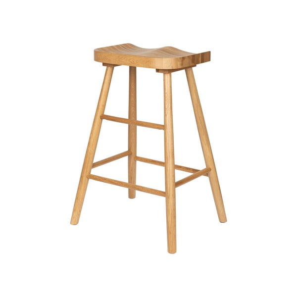 Scaun de bar în culoare naturală din lemn de stejar (înălțime șezut 65,5 cm) Vander – White Label-image-4