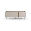Comodă TV crem/în culoare naturală cu aspect de lemn de stejar 140x53x35 cm Lucile – Marckeric