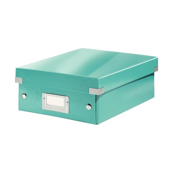 Cutie de depozitare din carton cu capac turcoaz Click&Store - Leitz-image-2