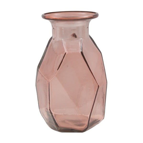 Vază din sticlă reciclată Mauro Ferretti Stone, ⌀ 9 cm, roz