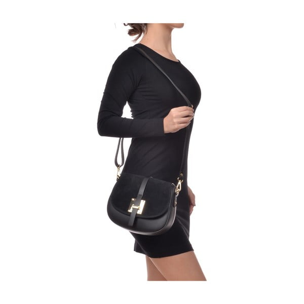 Geantă din piele Sofia Cardoni Claudia, negru-image-2