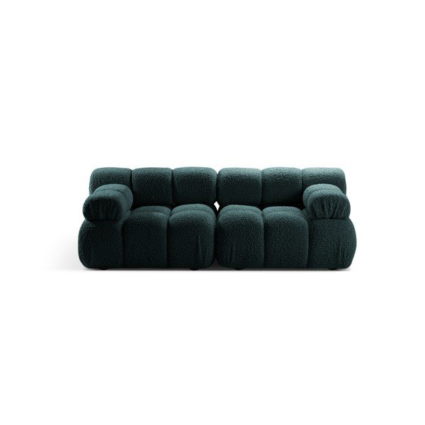 Canapea modulară petrol cu tapițerie din țesătură bouclé 188 cm – Micadoni 