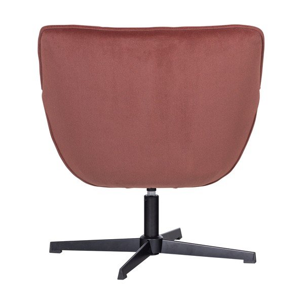 Fotoliu teracotă pivotant cu tapițerie din catifea Wibo – WOOOD-image-4