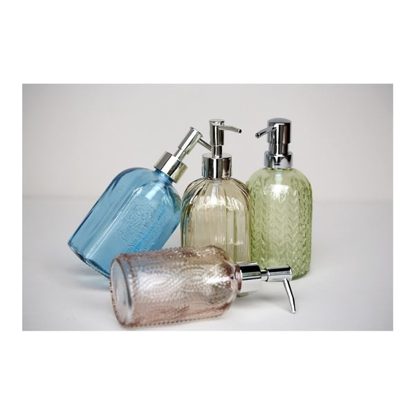 Dozator din sticlă pentru săpun Wenko Vetro, albastru-image-3