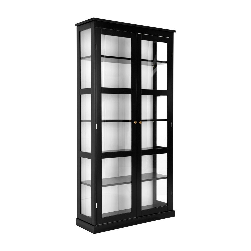 Vitrină neagră din MDF 98x193x34 cm Wilma – Ellos Home