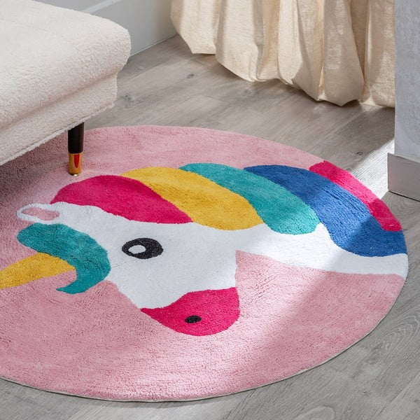 Covor pentru copii din bumbac ø 100 cm Unicorn – Ixia-image-1