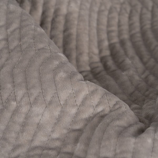 Cuvertură gri matlasată din catifea 230x260 cm – Ixia-image-2